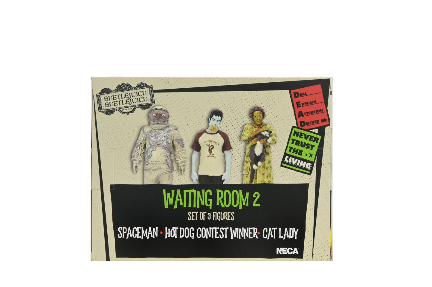 Beetlejuice Beetlejuice pack 3 figurines Waiting Room 2 10 cm Neca