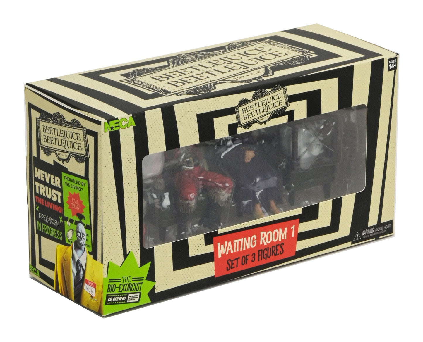 Beetlejuice Beetlejuice pack 3 figurines Waiting Room 1 10 cm Neca
