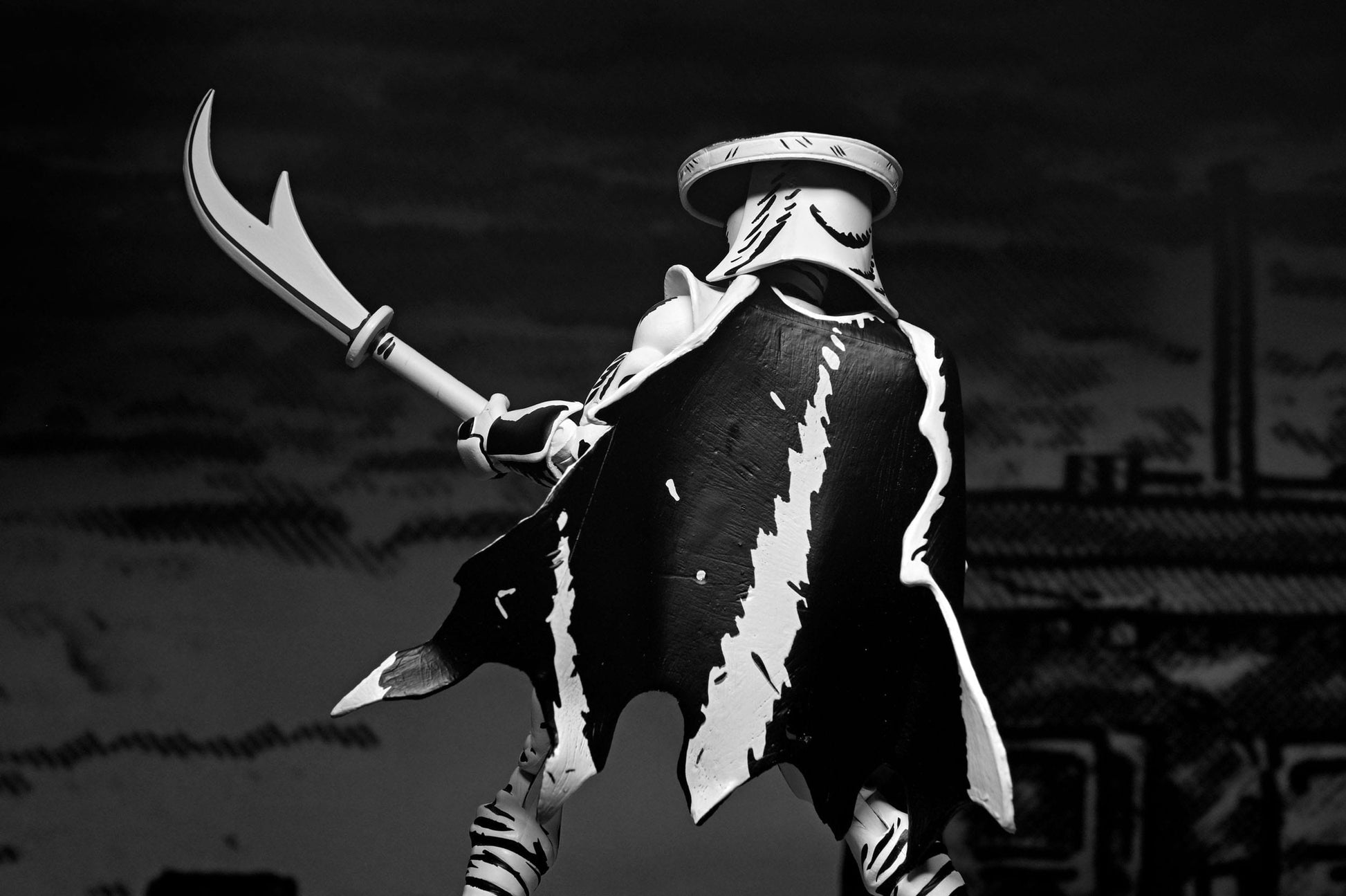 Tortues Ninja Elite Foot Ninja Guard Black & White Teenage Mutant figurine 18 cm Neca