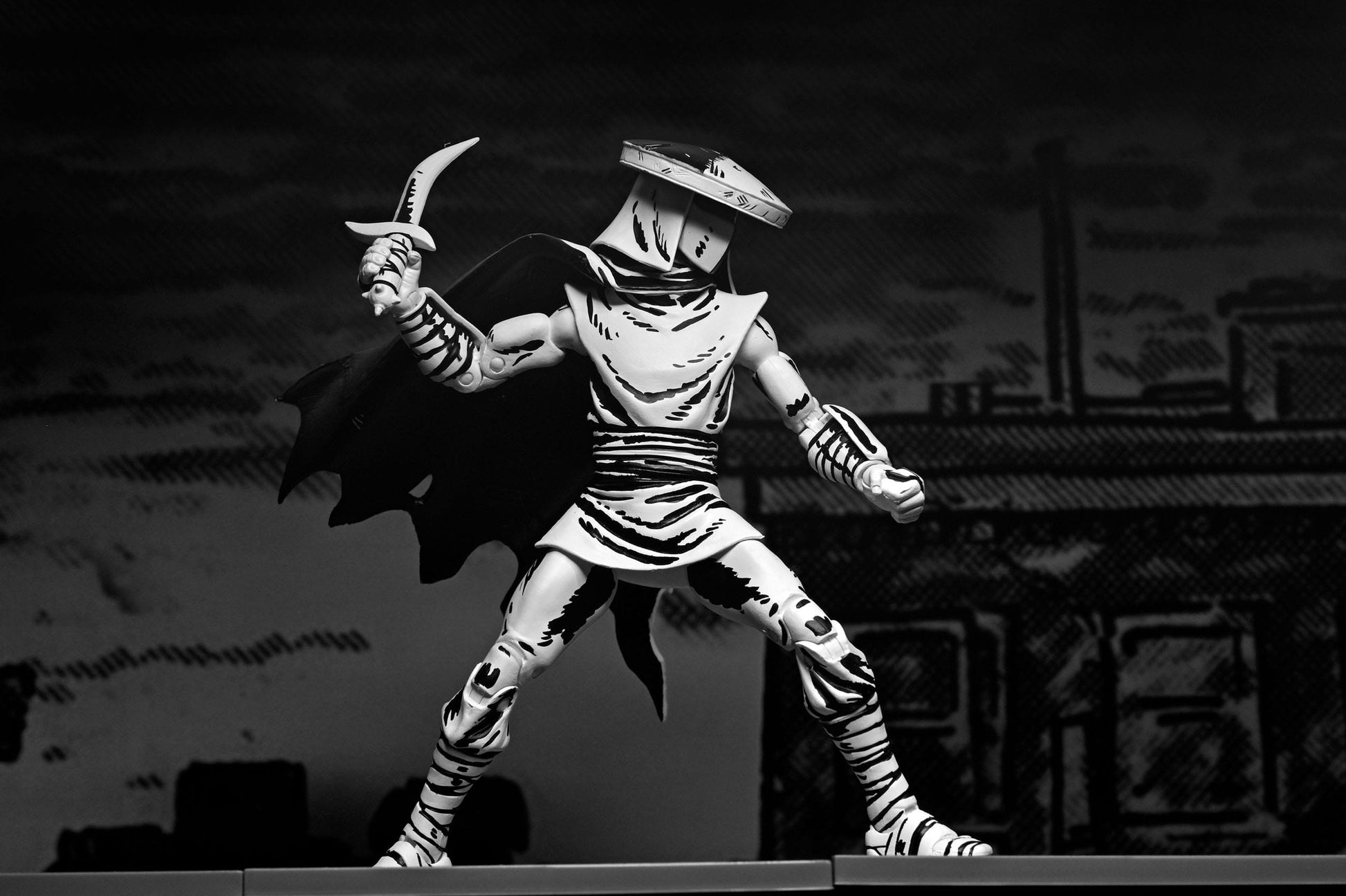 Tortues Ninja Elite Foot Ninja Guard Black & White Teenage Mutant figurine 18 cm Neca