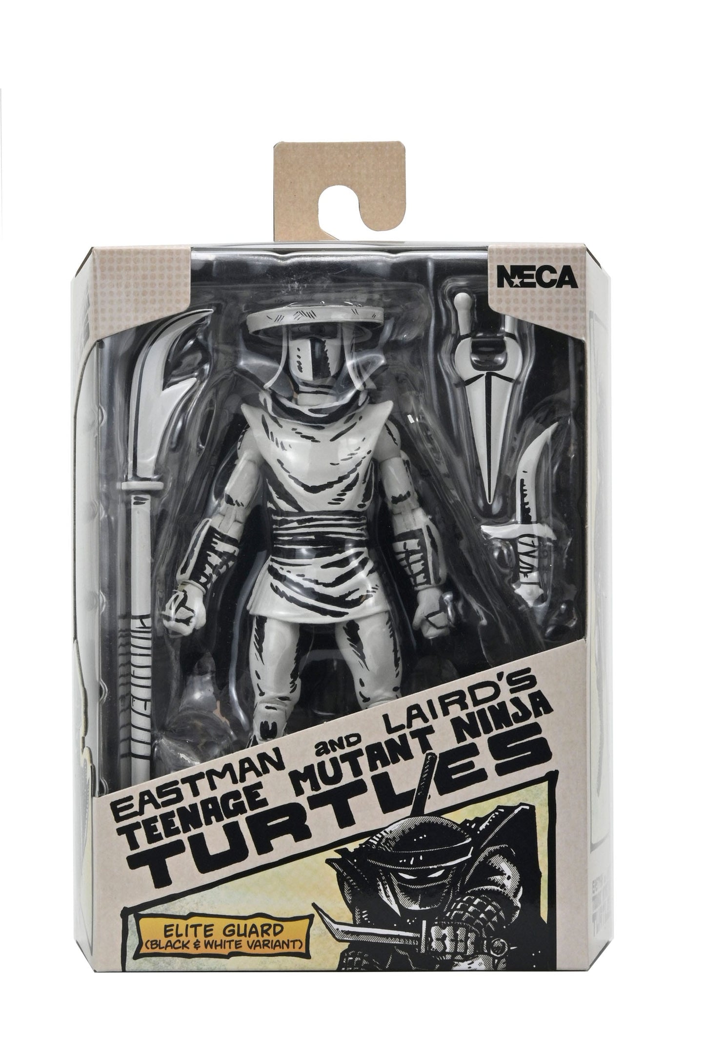 Tortues Ninja Elite Foot Ninja Guard Black & White Teenage Mutant figurine 18 cm Neca