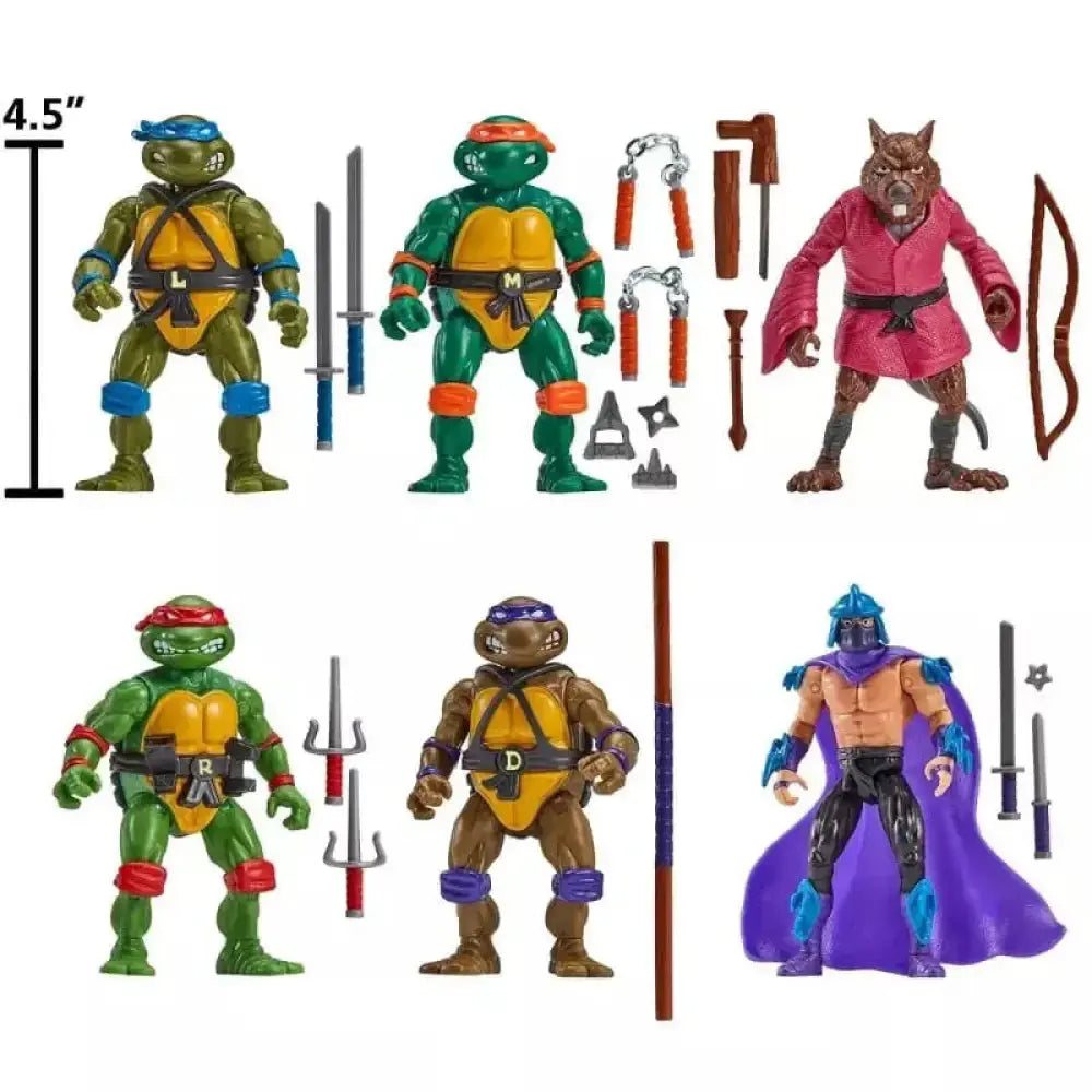 Teenage Mutant Ninja Turtles 6 Figurines 1988 Remastered heo EU