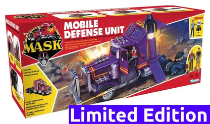 MASK Rhino véhicule Mobile Defense Unit (MDI) + Figurines Scott Trakker & T-BOB SDCC 2025 Exclusive The Loyal Subjects
