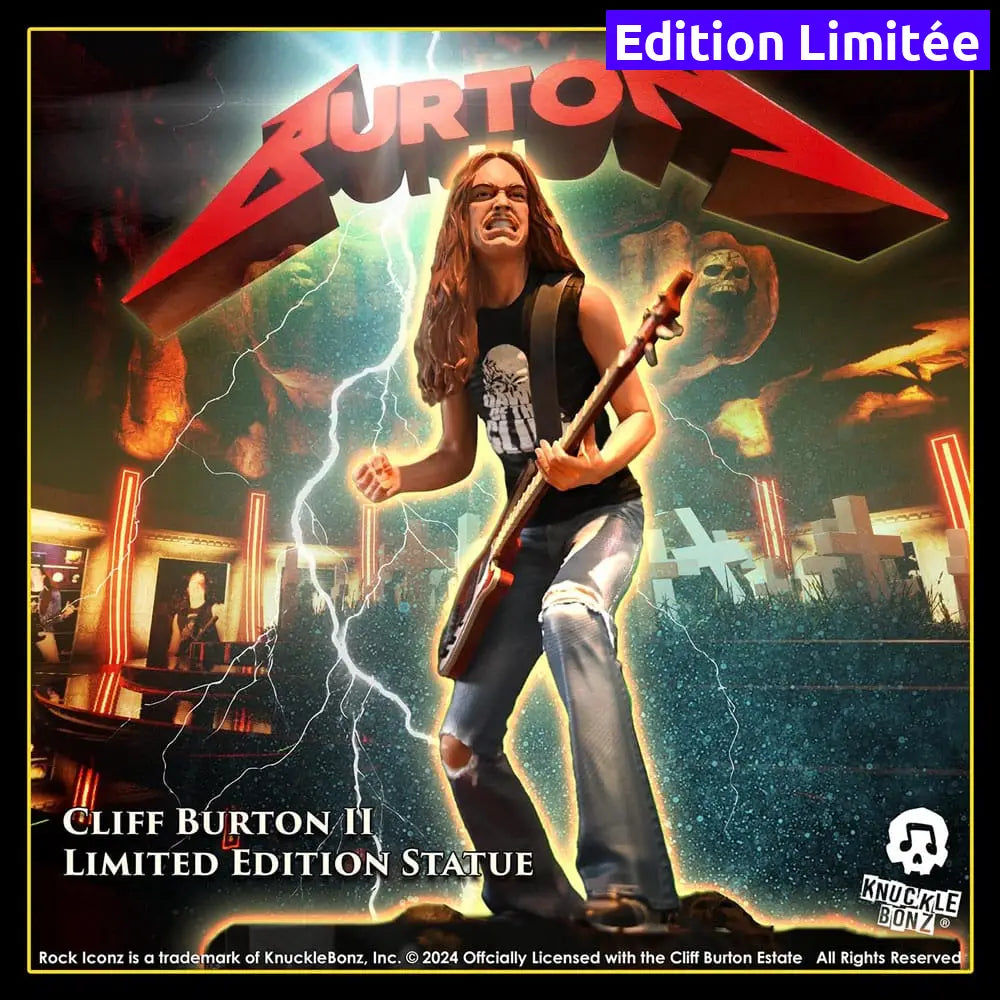 Metallica statuette Rock Iconz Cliff Burton II 22 cm Edition Limitée!!!! Statuette de collection