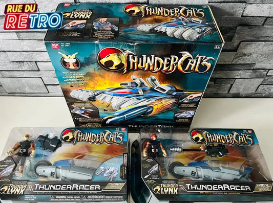 Pack Thundertanks + Les 2 ThunderRacers Lion-O et Tygra / Thundercats 2011 Figurine et Véhicule pour Figurines
