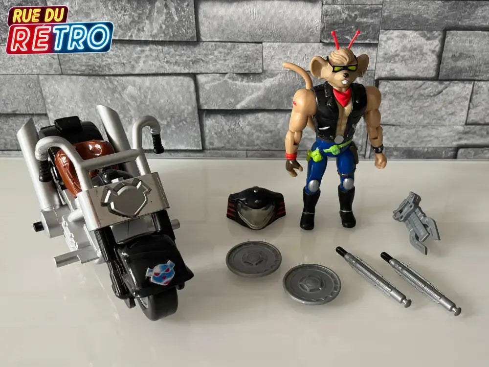 Throttle Biker Mice From Mars Les motards de l’espace Figurine et Véhicule pour Figurine