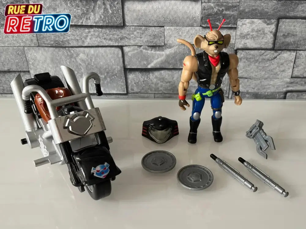 Throttle Biker Mice From Mars Les motards de l’espace Figurine et Véhicule pour Figurine