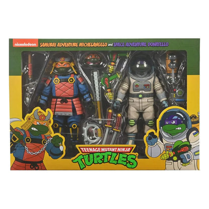 Tortues Ninja Space Adventure & Samurai Turtles (Cartoon) pack 2 figurines 18 cm Neca