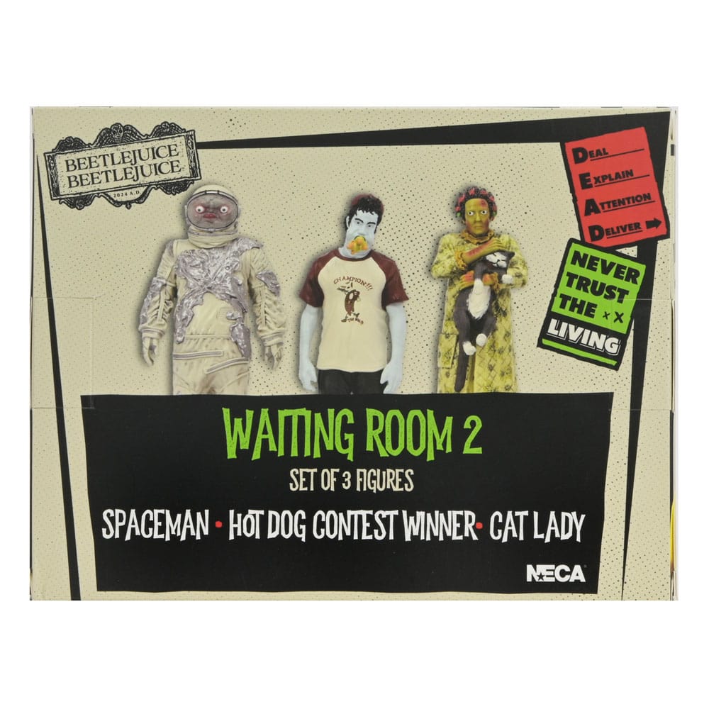 Beetlejuice Beetlejuice pack 3 figurines Waiting Room 2 10 cm Neca