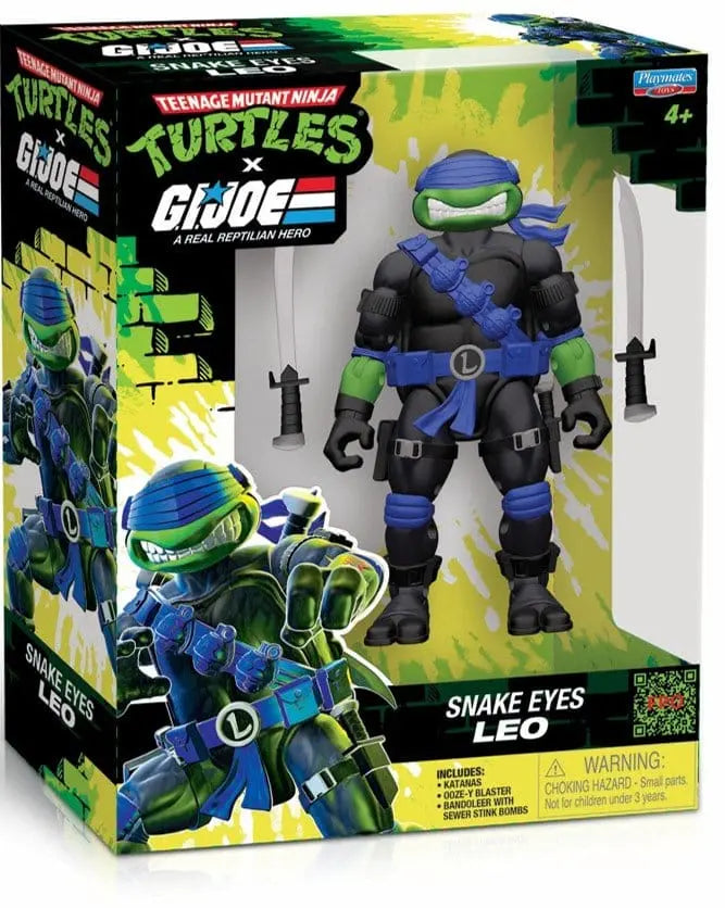 Tortues Ninja x G.I. Joe Crossover Classics figurine Leonardo x Snake Eyes 12 cm Playmates