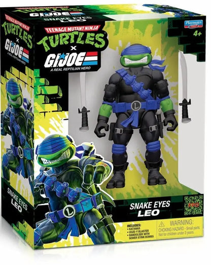 Tortues Ninja x G.I. Joe Crossover Classics figurine Leonardo x Snake Eyes 12 cm Playmates